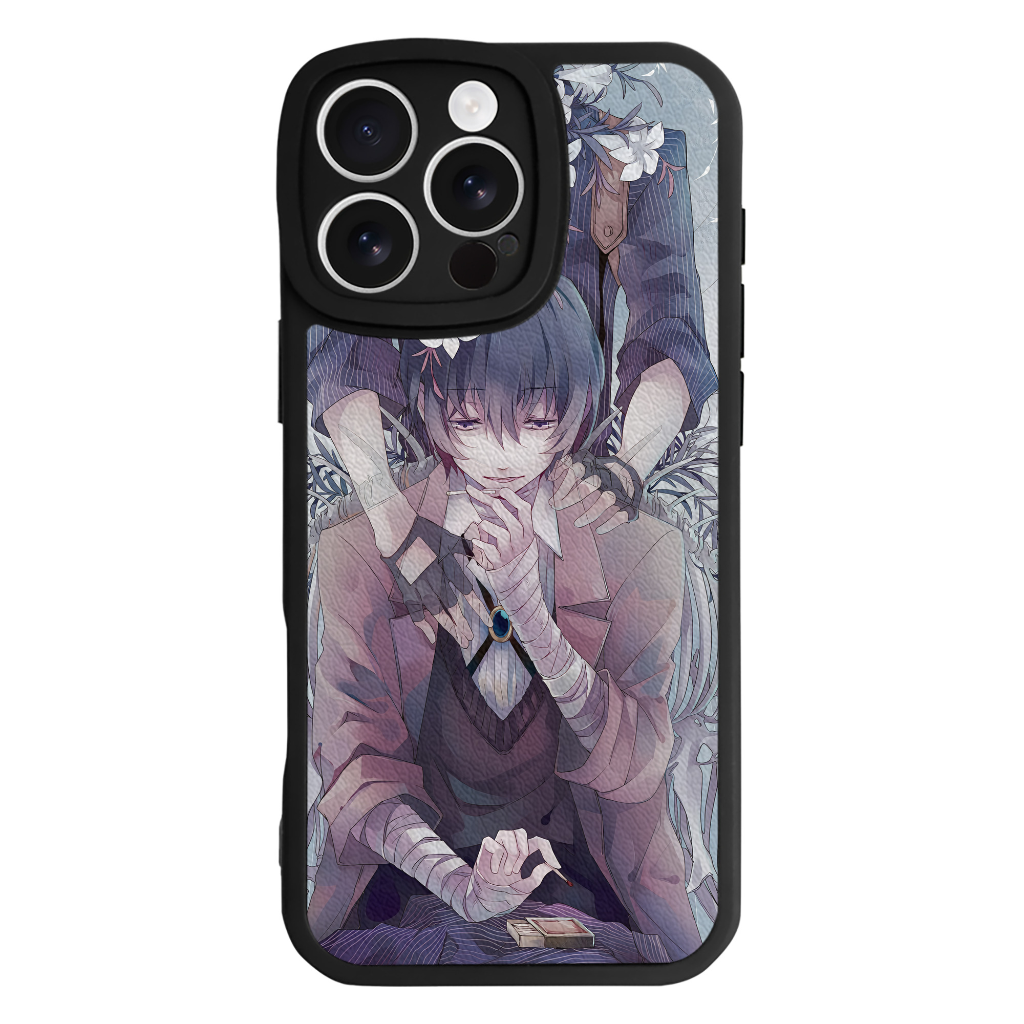 （画像用） 文豪ストレイドッグス Bungo Stray Dogs 【iPhone 16シリーズ対応】シリコンスマホケース（レザー調） 材質：シリコン
